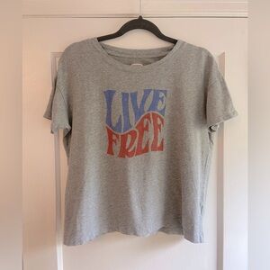 Live Free T-shirt Heather Gray Medium